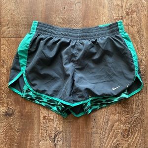 Turquoise and Grey Dri-Fit Nike Shorts